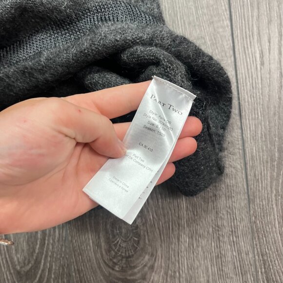 Part Two Mohair Small Grey Dress Knit Designer Striped - Picture 5 of 10